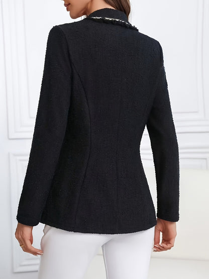 Single-Breasted Lapel Collar Blazer